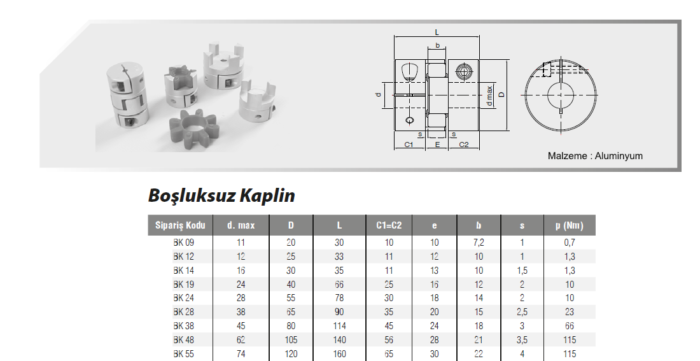 Boşluksuz Kaplin BK-12 (GS12 KAPLİN) - Görsel 2