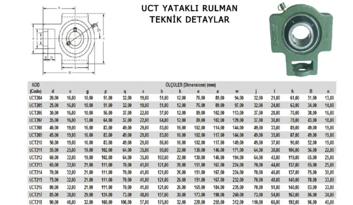 Rulmanlı Yatak UCT-207 - Görsel 2